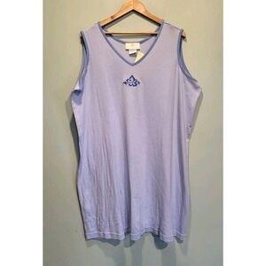 New Stan Herman Blue Sleeveless Stretch Knit Short Nightgown Sz 3X